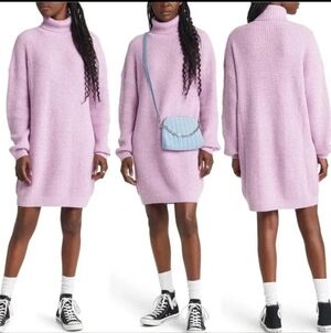 Nordstrom BP. Chunky Knit Long Sleeve Turtleneck Sweater Dress